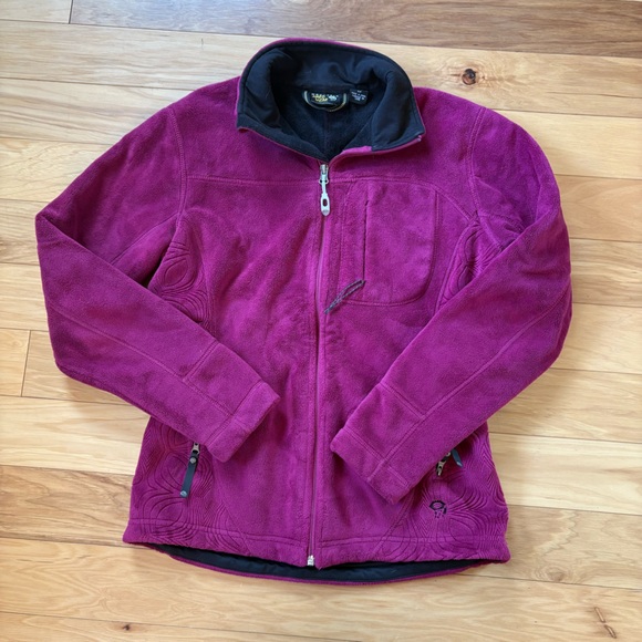 Mountain Hardware Full Zip Fleece Jacket Womens Sz S Magenta Coat - Picture 2 of 10